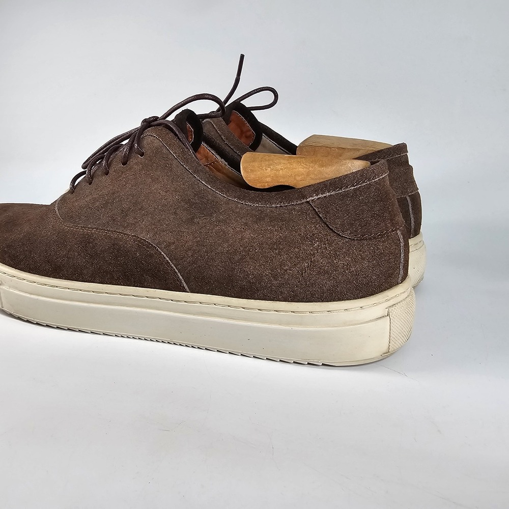 Beckett Simonon Conti Sneakers Suede Mens 11 Casual Old Money Waxed Laces Brown - Picture 6 of 10